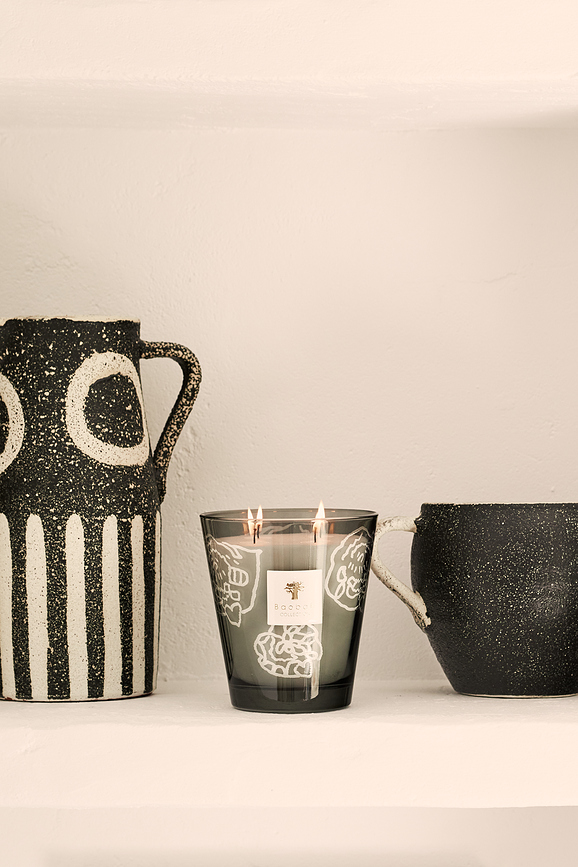 Collectible Roses Dišeča sveča, 35 cm, siva