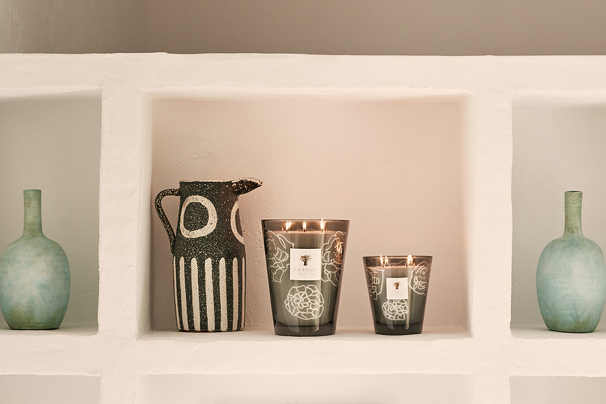 Collectible Roses Αρωματικό Κερί, 35 cm, γκρι