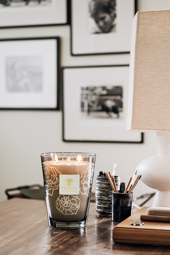 Collectible Roses Mirisna Svijeća 35 cm siva