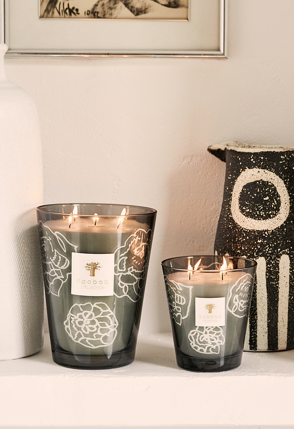 Collectible Roses Mirisna Svijeća 35 cm siva