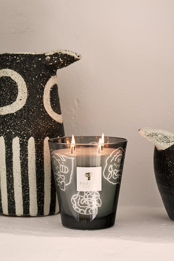 Collectible Roses Mirisna Svijeća 35 cm siva