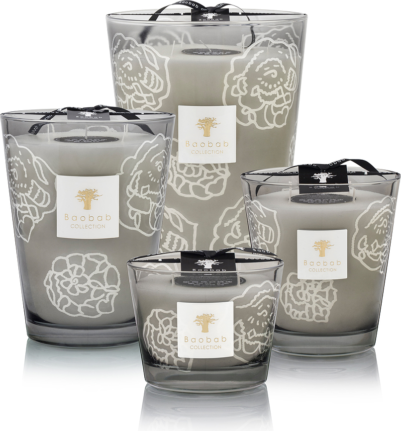 Collectible Roses Mirisna Svijeća 35 cm siva