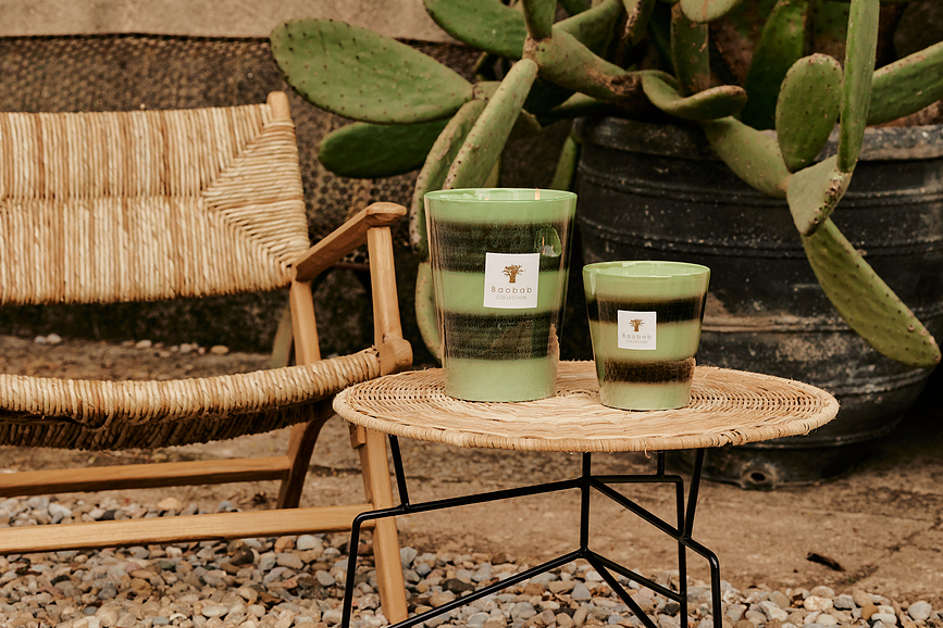 Elementos Gaïa Dišeča sveča, 35 cm, zelena