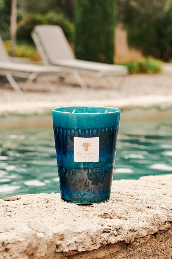 Elementos Oceanos Dišeča sveča, 35 cm, modra