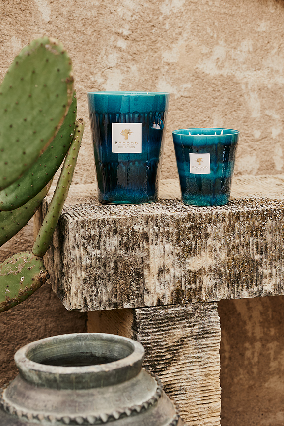 Elementos Oceanos Dišeča sveča, 35 cm, modra