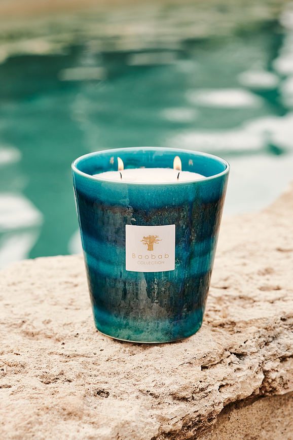 Elementos Oceanos Dišeča sveča, 35 cm, modra