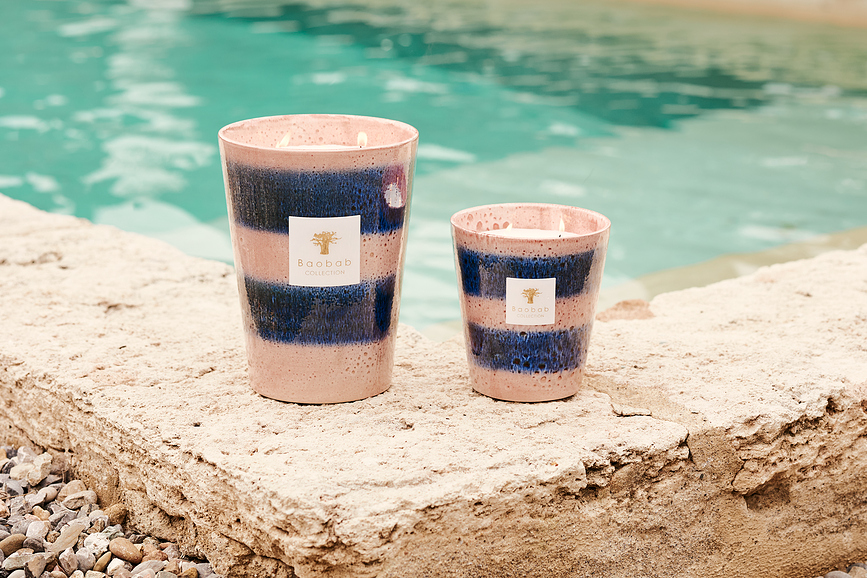 Elementos Téthys Dišeča sveča, 35 cm, roza