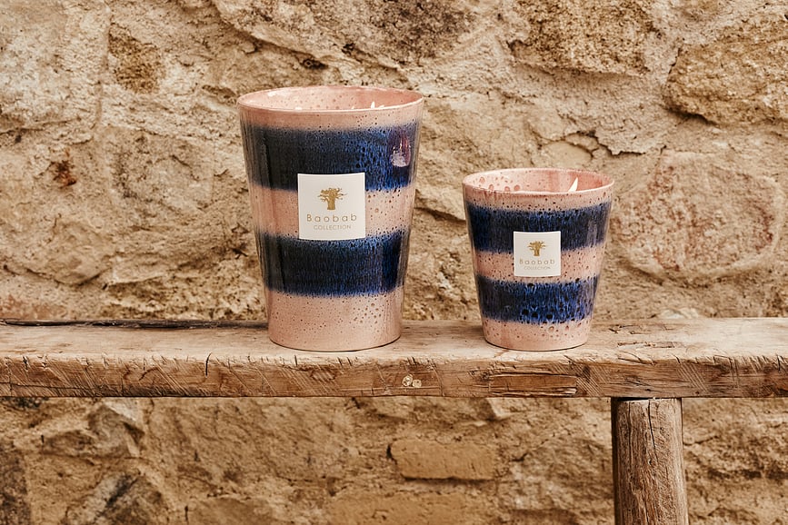 Elementos Téthys Mirisna Svijeća 35 cm ružičasta