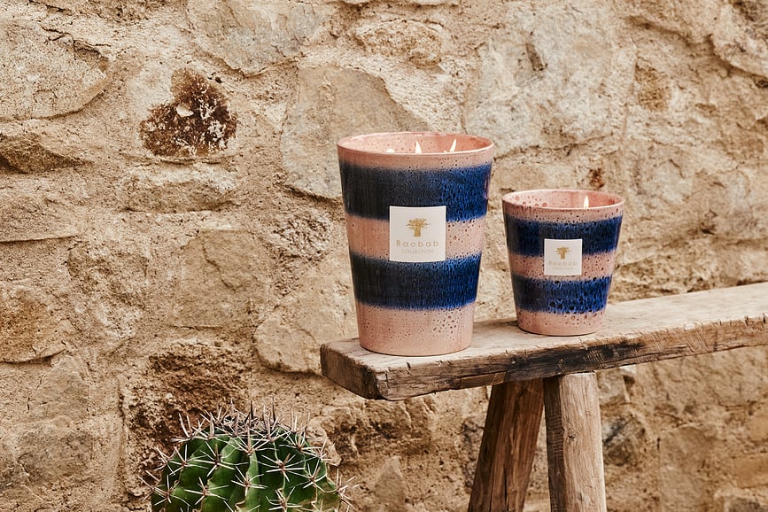 Elementos Téthys Mirisna Svijeća 35 cm ružičasta