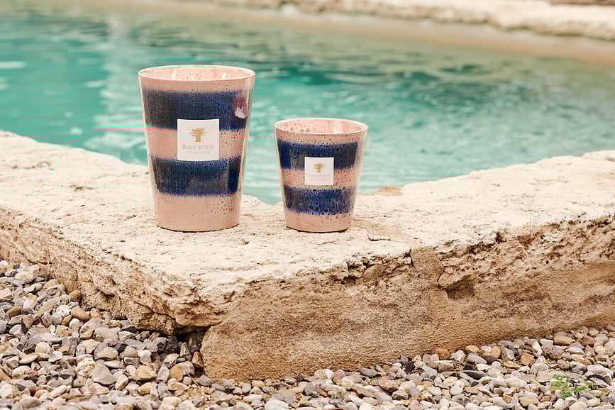 Elementos Téthys Mirisna Svijeća 35 cm ružičasta