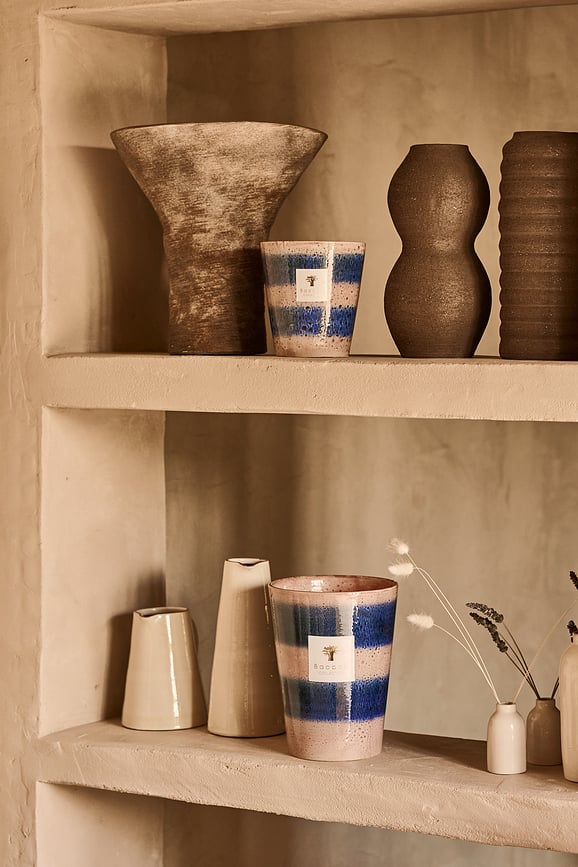 Elementos Téthys Mirisna Svijeća 35 cm ružičasta