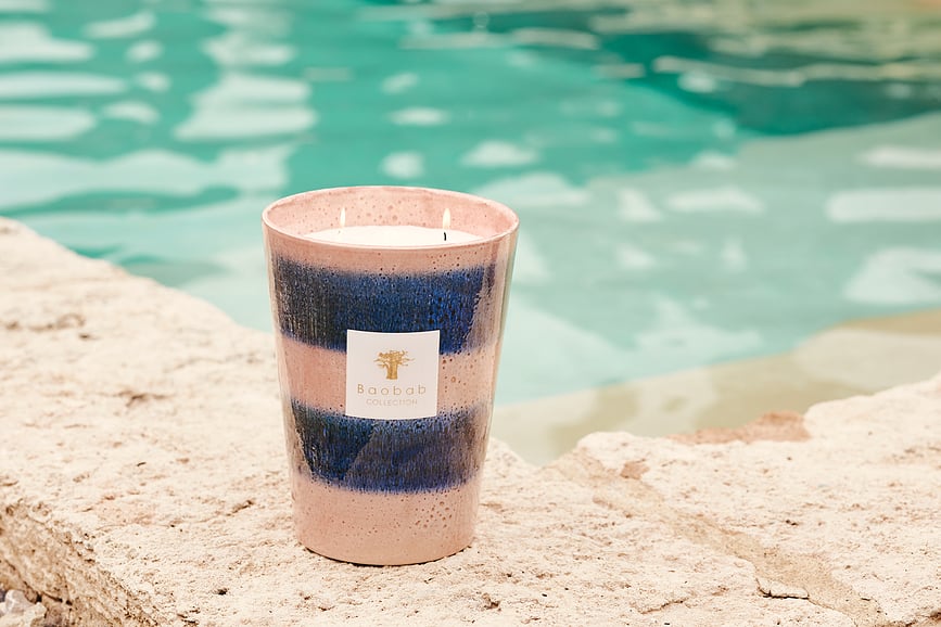 Elementos Téthys Mirisna Svijeća 35 cm ružičasta