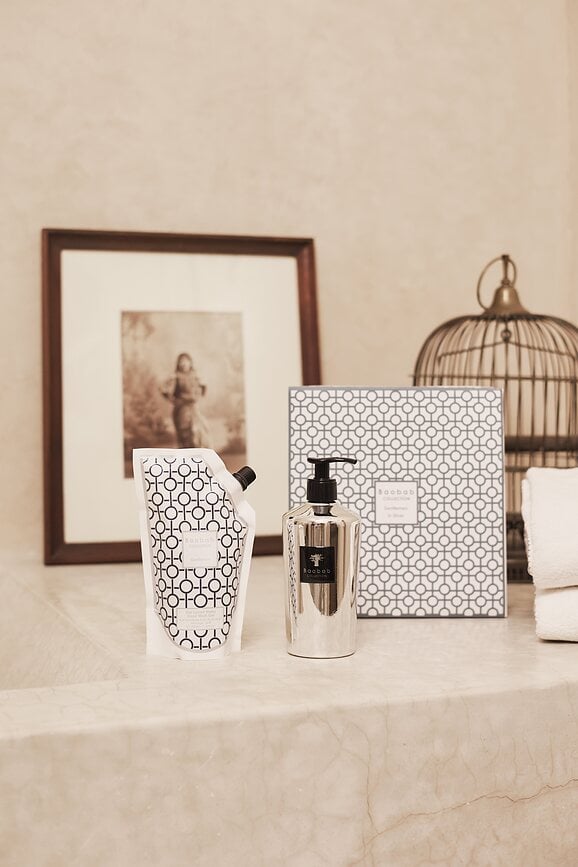 Estuche de Jabón de Manos y Recambio Baobab Gentlemen in Silver, Set de 2 piezas