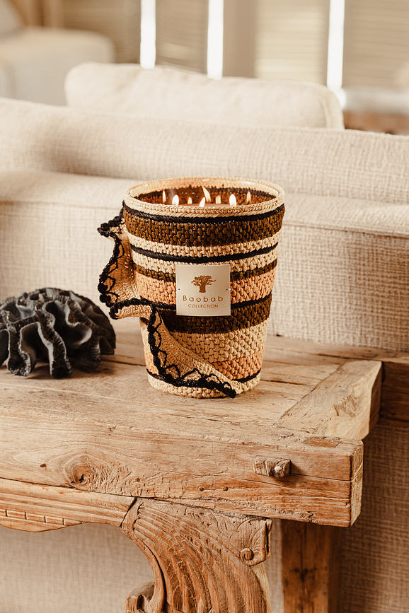 Fety Anjara Dišeča Sveča, 35 cm, kaki