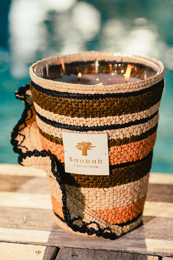 Fety Anjara Dišeča Sveča, 35 cm, kaki