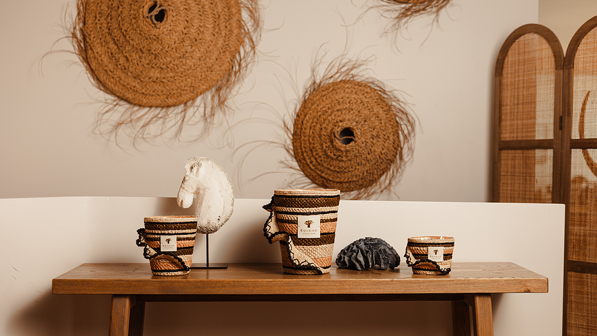 Fety Anjara Dišeča Sveča, 35 cm, kaki