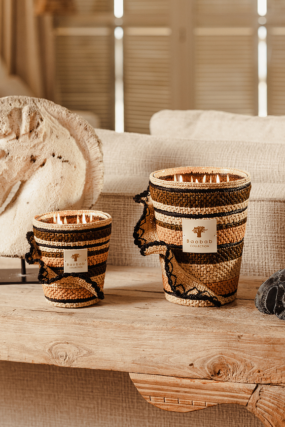 Fety Anjara Dišeča Sveča, 35 cm, kaki