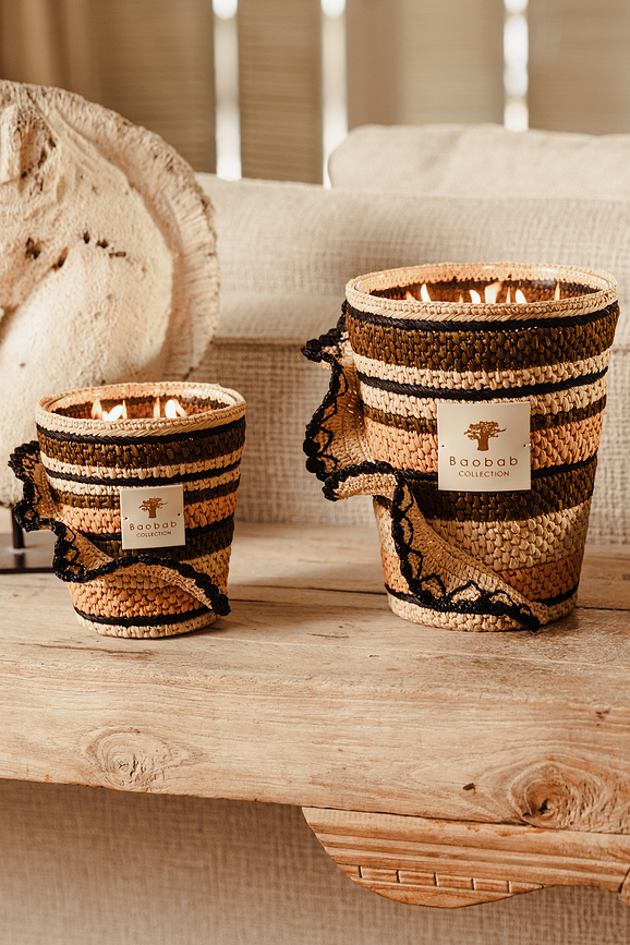 Fety Anjara Dišeča Sveča, 35 cm, kaki