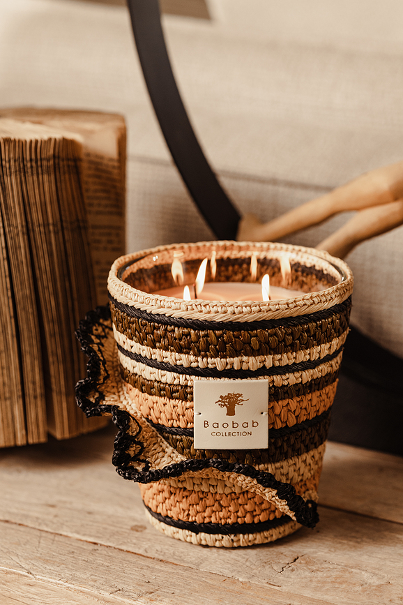 Fety Anjara Dišeča Sveča, 35 cm, kaki