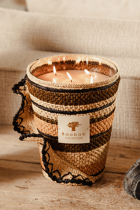 Fety Anjara Dišeča Sveča, 35 cm, kaki