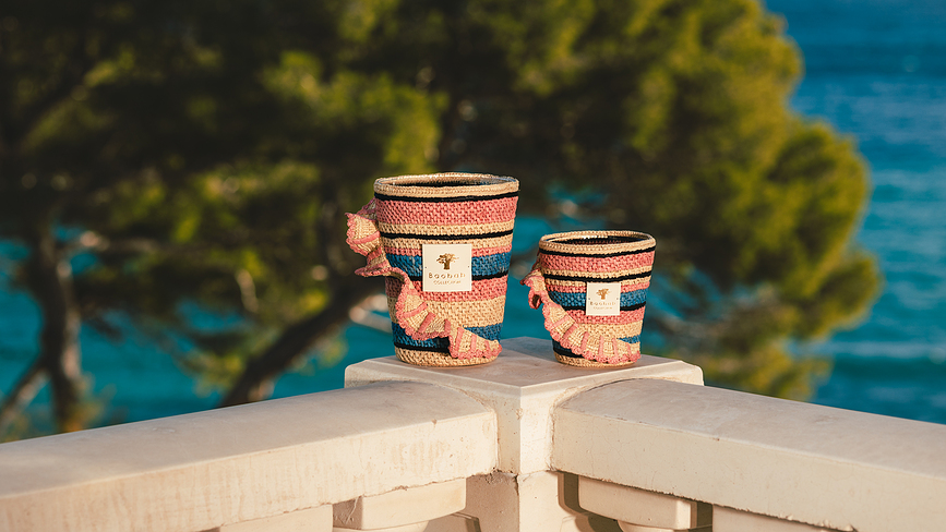 Fety Mandihy Dišeča sveča, 35 cm, roza