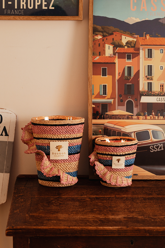 Fety Mandihy Κερί Αρωματικό, ύψος 35 cm, ροζ