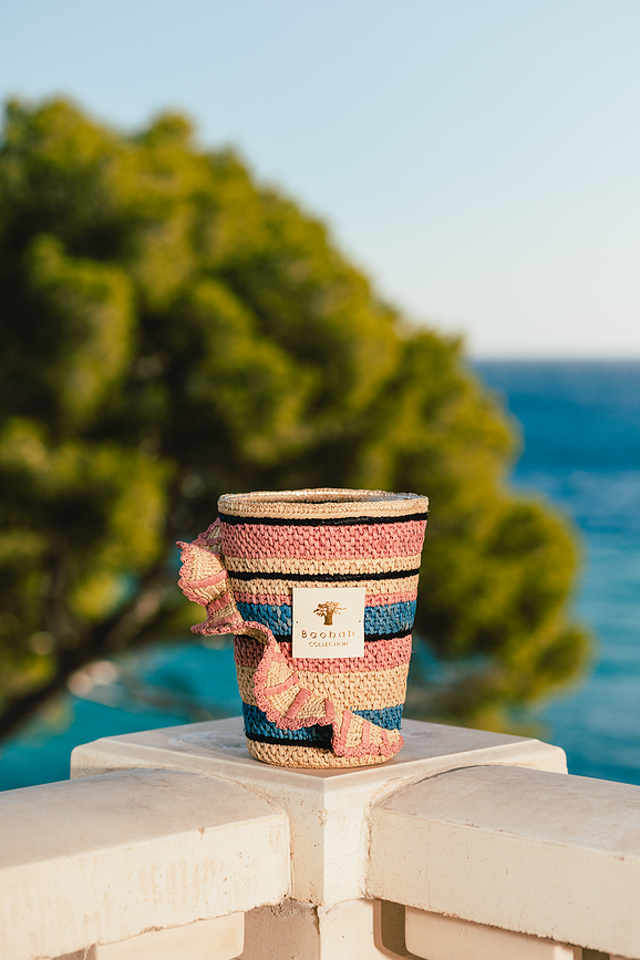 Fety Mandihy Κερί Αρωματικό, ύψος 35 cm, ροζ