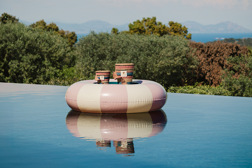 Fety Mandihy Κερί Αρωματικό, ύψος 35 cm, ροζ