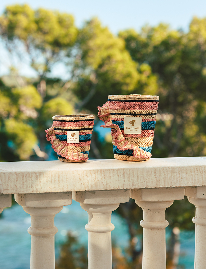 Fety Mandihy Κερί Αρωματικό, ύψος 35 cm, ροζ