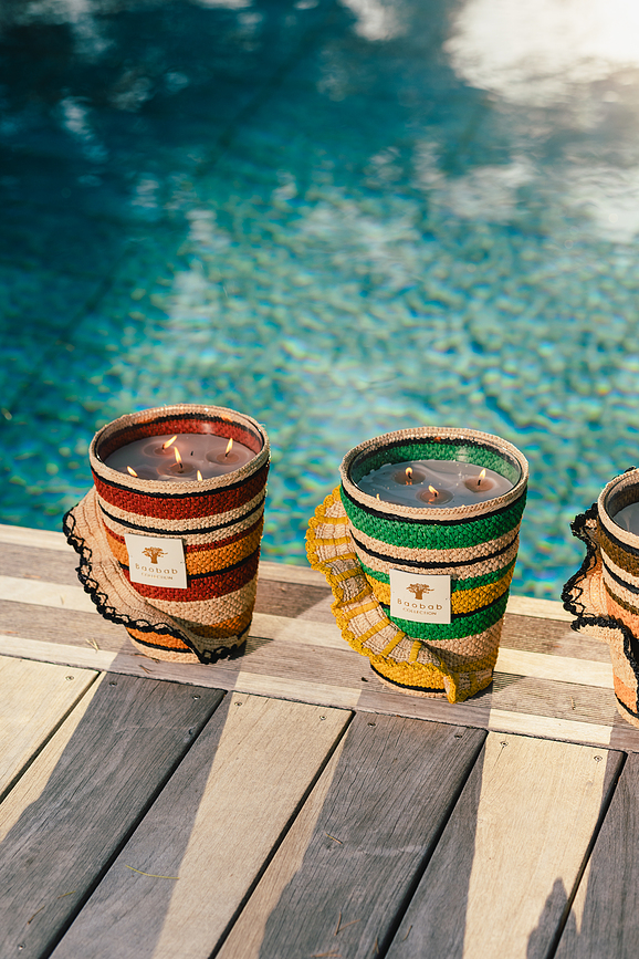 Fety Milalao Dišeča sveča, 35 cm, zelena