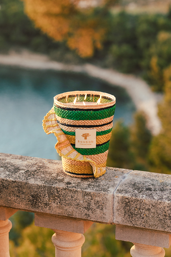 Fety Milalao Dišeča sveča, 35 cm, zelena