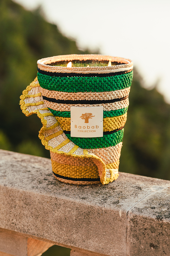 Fety Milalao Dišeča sveča, 35 cm, zelena