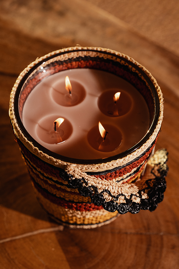 Fety Velona Κερί Αρωματικό, 35 cm, ώχρα