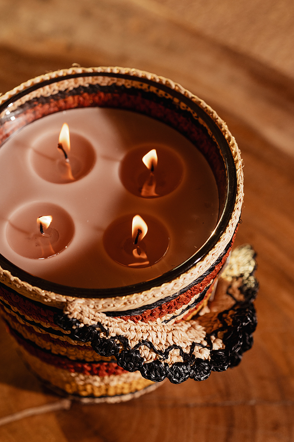 Fety Velona Κερί Αρωματικό, 35 cm, ώχρα