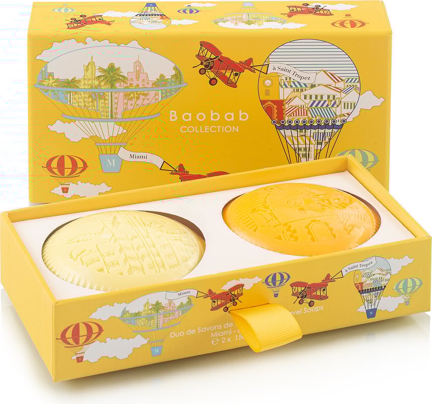 Jabones Estuche de regalo Baobab, Miami & Saint-Tropez, 2 unidades