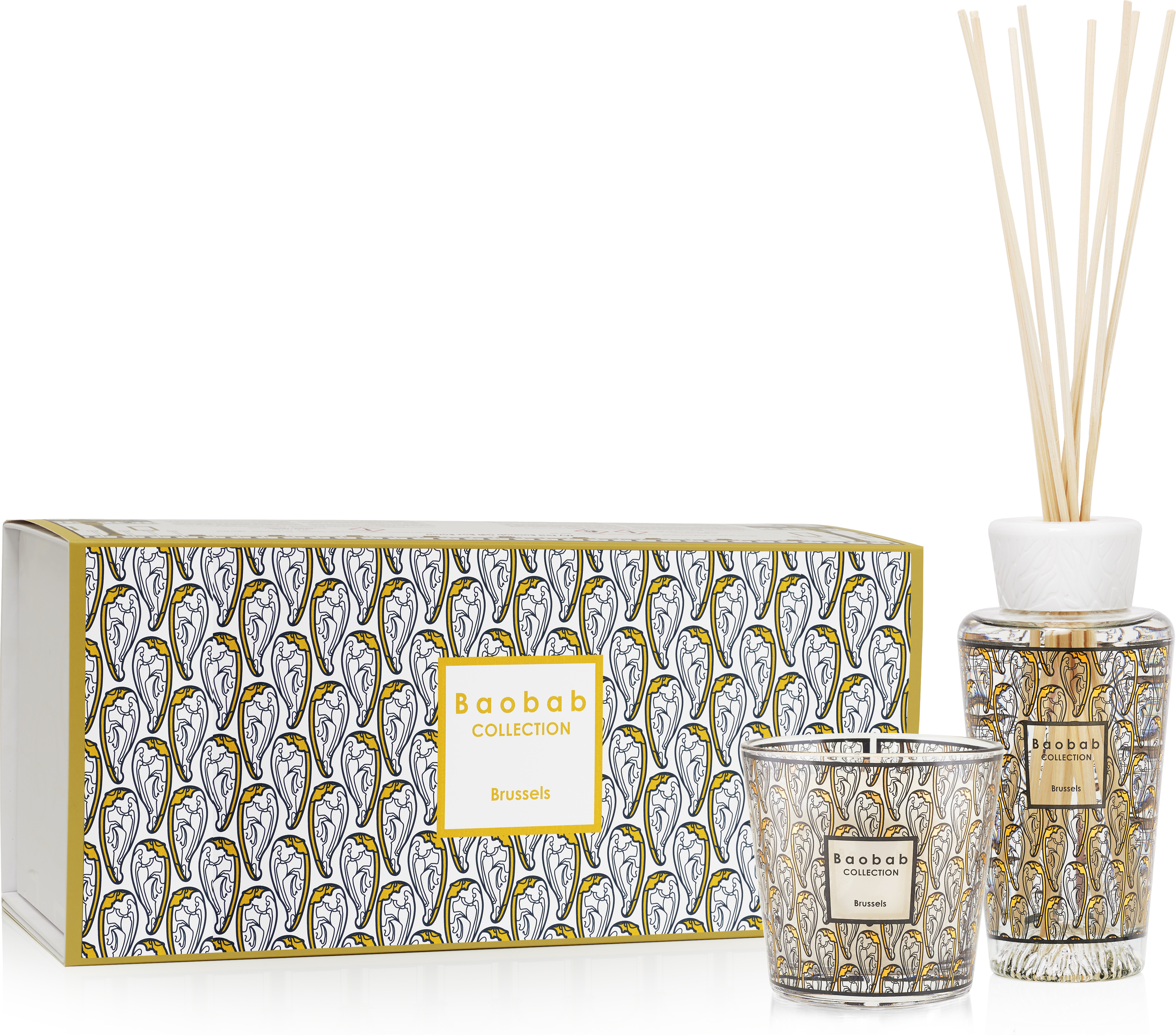 My First Baobab Gift Brussels Duftkerze und Duftdiffusor, 2-teiliges Set