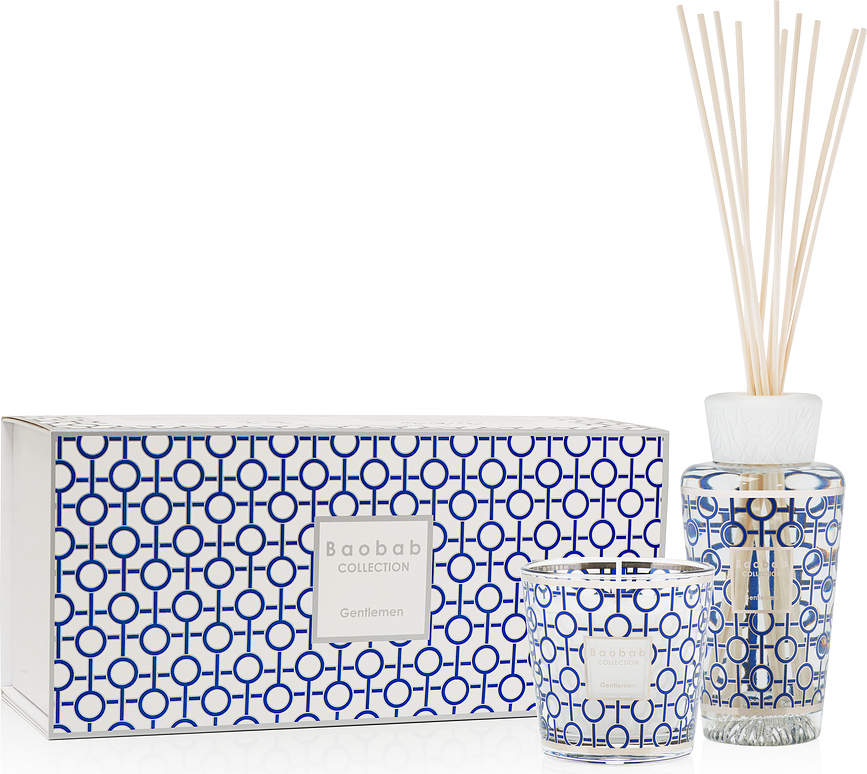My First Baobab Gift Gentlemen Dišeča sveča in dišavni difuzor, 2 kosa