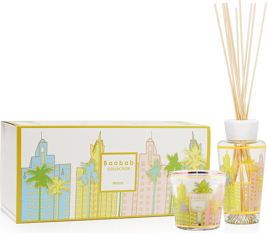 My First Baobab Gift Miami Κερί και Αρωματικός Διαχυτής, 2 τμχ