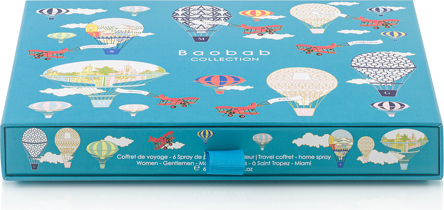 My First Baobab Vaporisateurs d'Ambiance, Saint-Tropez, Miami, Paris, Manhattan, Women, Gentlemen, Lot de 6