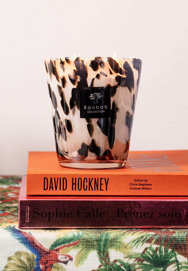 Pearls Black Bougie parfumée, 16 cm