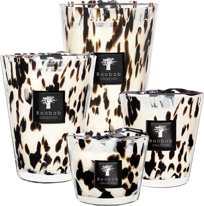 Pearls Black Bougie parfumée, 16 cm