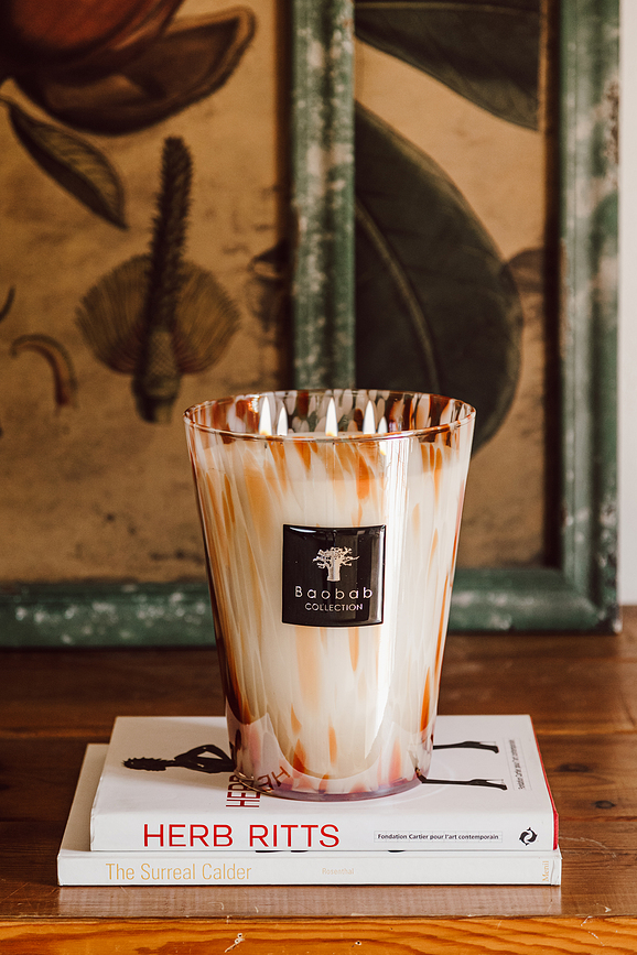 Pearls Coral Dišeča sveča, 10 cm, koralna