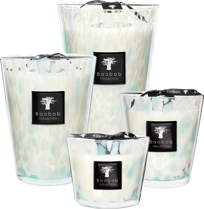 Pearls Sapphire Bougie Parfumée, 35 cm