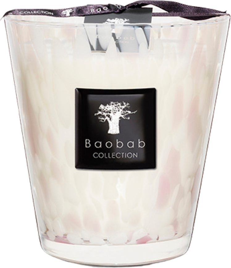 Pearls White Scented Candle, 16 cm