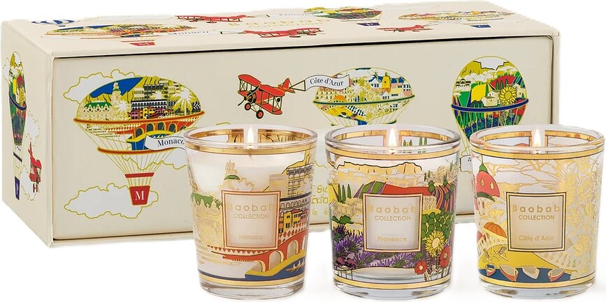 Provence, Monaco and Côte d'Azur Scented Candles, 3 pcs. - FA
