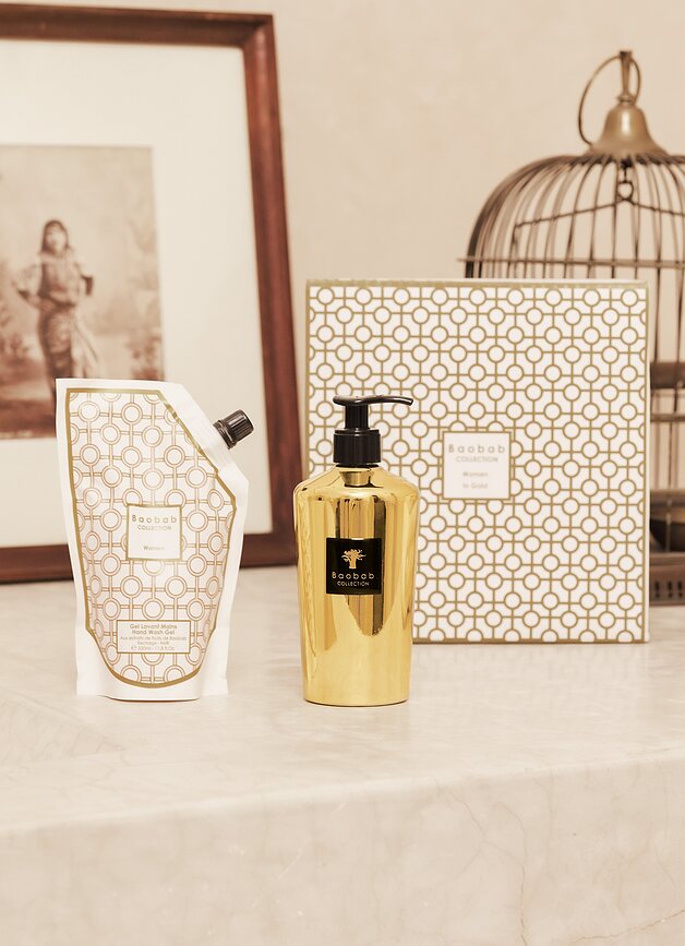 Set de Jabón de Manos y Recambio Baobab Woman In Gold, 2 piezas