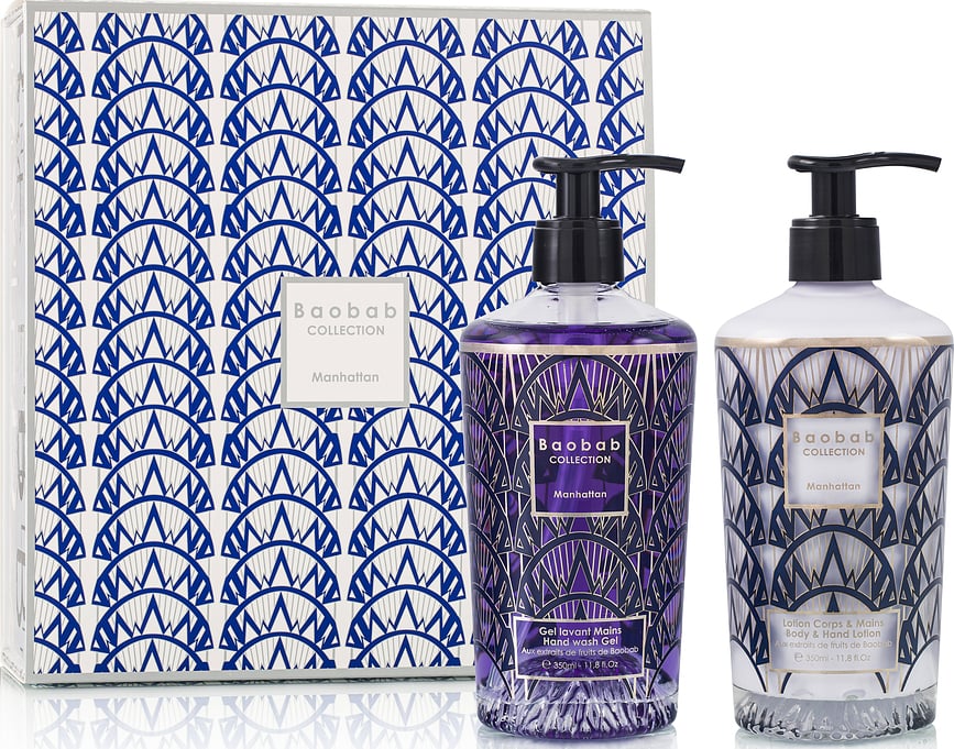 Set de Regalo Baobab Manhattan, jabón de manos y loción corporal, Set de 2 piezas