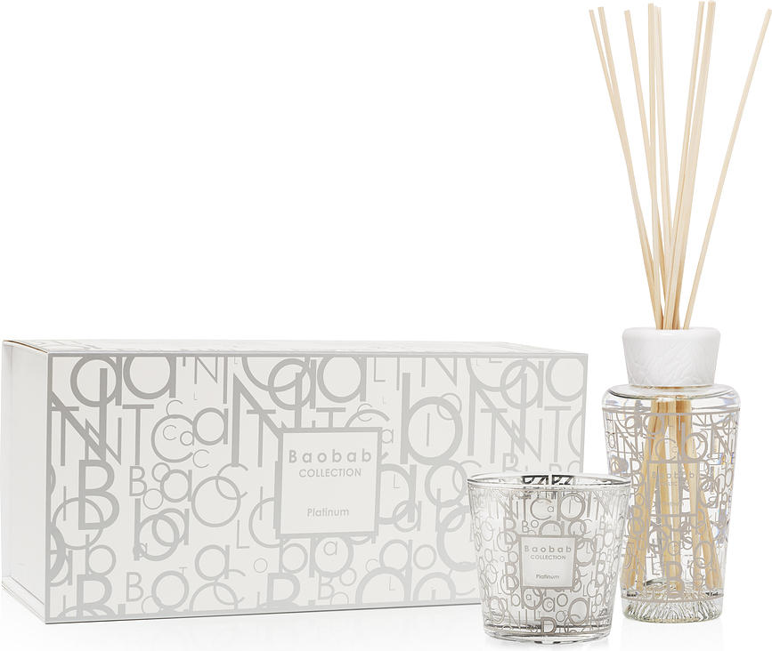 Set de Vela y Difusor aromático My First Baobab Gift Platinum, 2 piezas