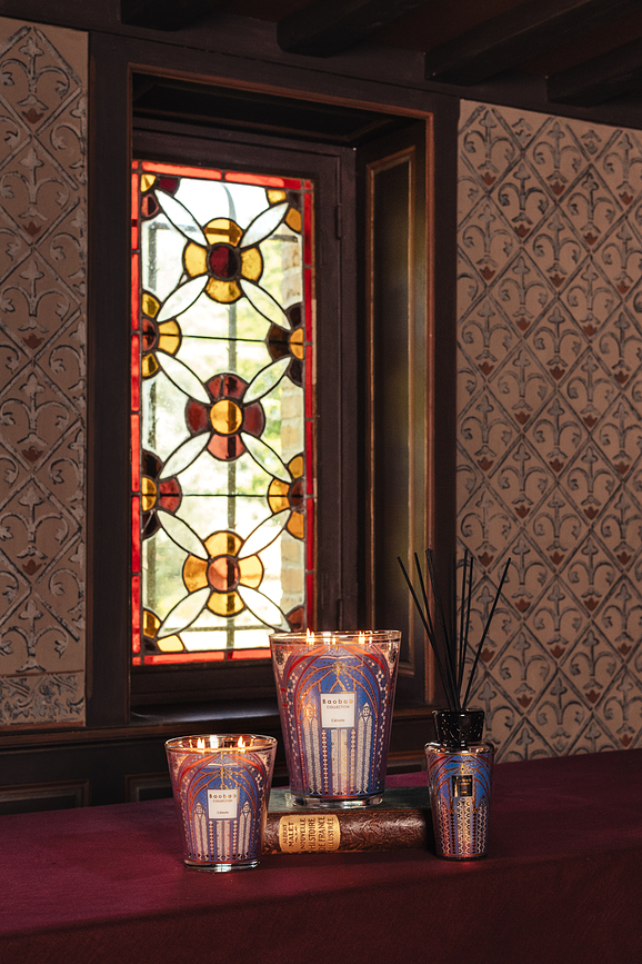 Vela aromática Celeste, 35 cm