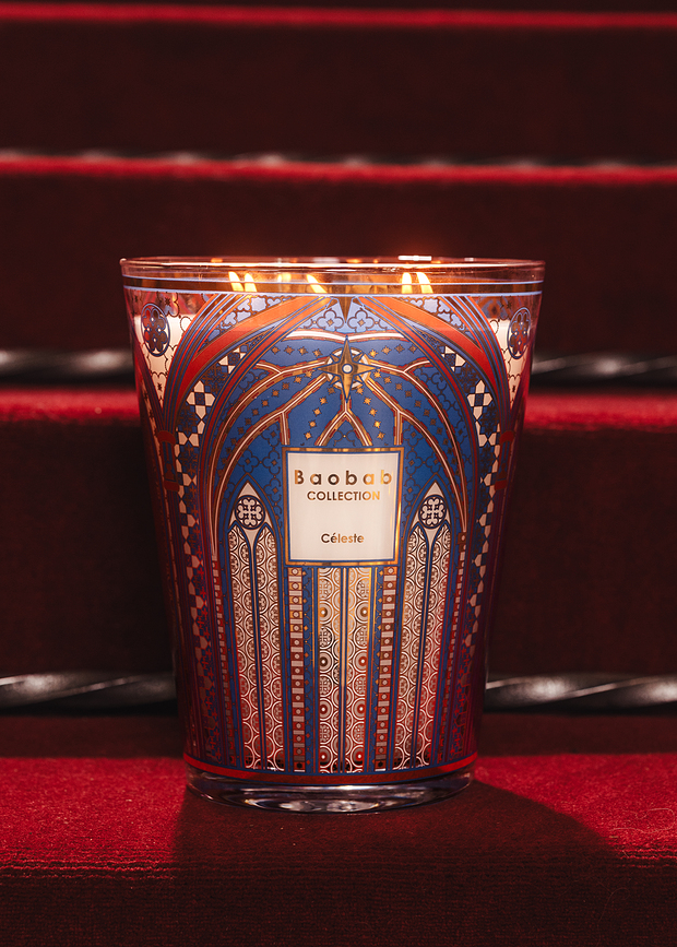Vela aromática Celeste, 35 cm